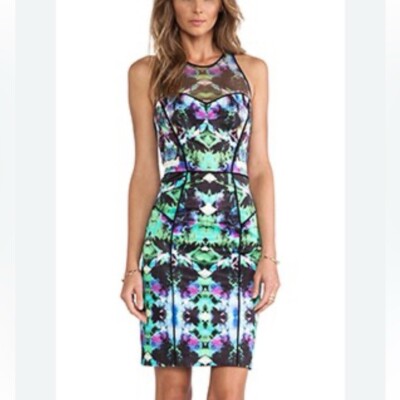 Milly Blue Green Black Mesh Racer Mini Dress Size 2 | eBay Milly Blue Green Black Mesh Racer Mini Dress Size 2 | eBay