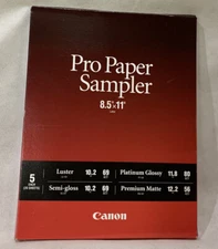 Canon Pro Paper Luster Sampler Pack 8.5 x 11" - Total 20 Sheets #8657B012