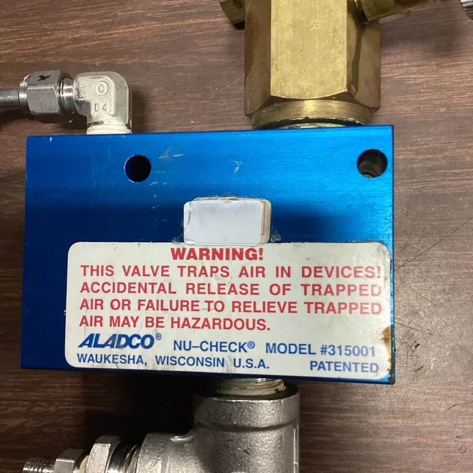 ALADCO 315001 NU-CHECK VÁLVULA DE RETENCIÓN NEUMÁTICA F5 Foto 2 de 3