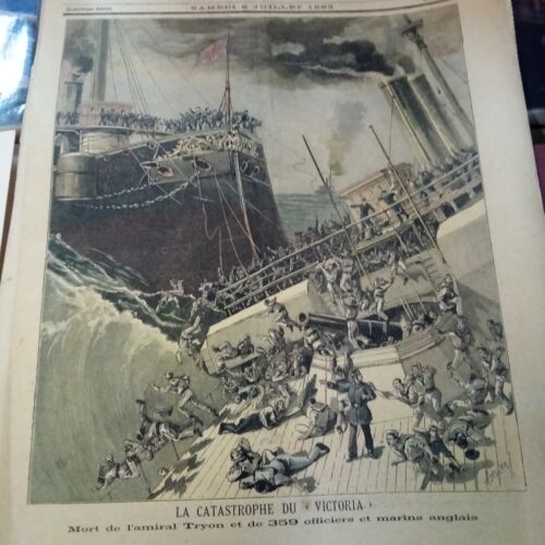 Le petit Journal supplément illustré 08 Juil 1893 catastrophe Victoria Saint-Ail - Afbeelding 1 van 2
