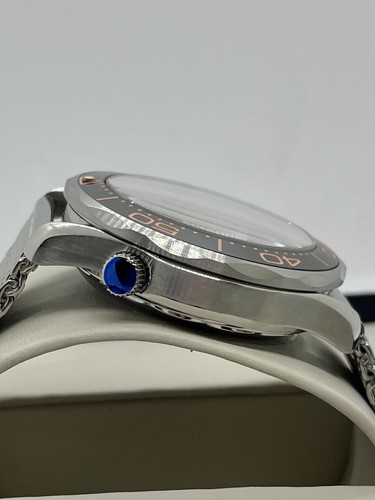Orologio Uomo Automatico Bliger 41mm Quadrante Nero Zaffiro Arancione Marchi NUOVO - Foto 3 di 6