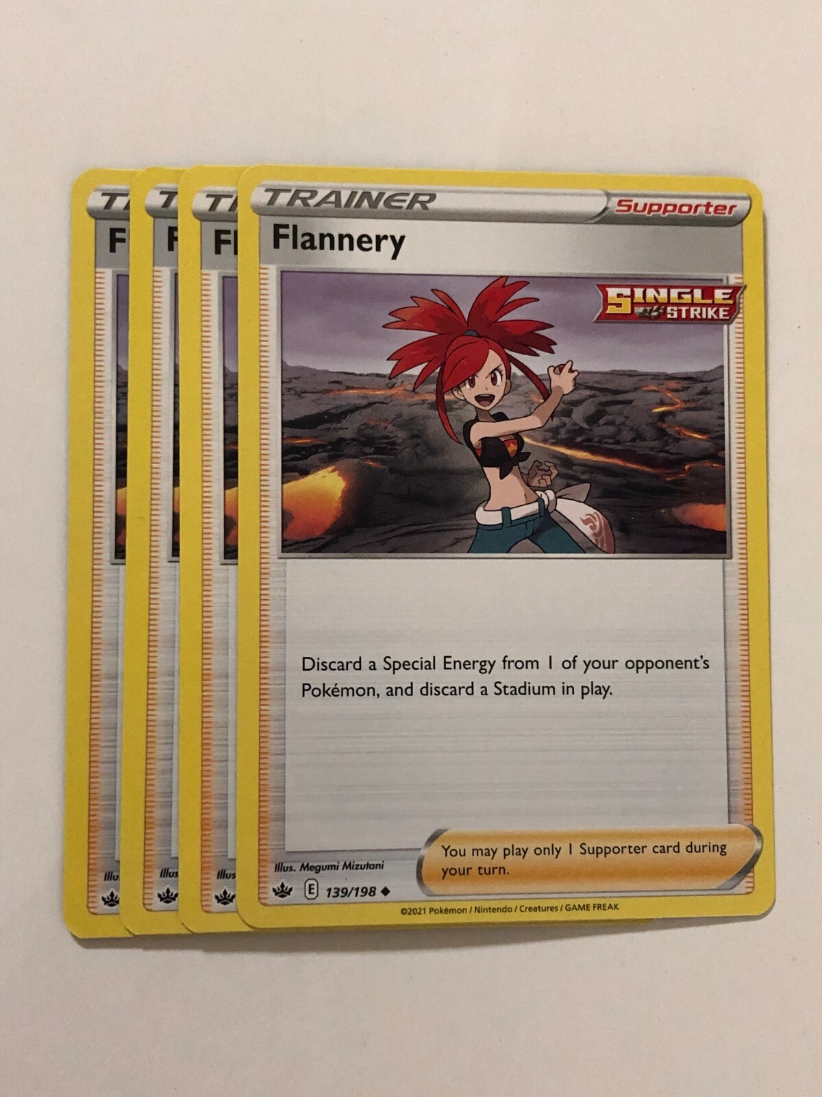 Pokemon Card Chilling Reign 4x Playset Flannery 139/198