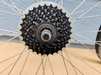 Vintage Araya RX-7 26x1.50 Mountain Bike Wheelset Black w/ Deore