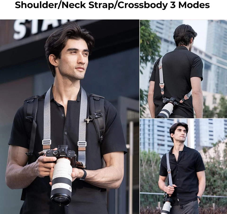 Correa para cuello de cámara K&F Concept 32 mm con liberación rápida para fotógrafos para DSLR Foto 3 de 4