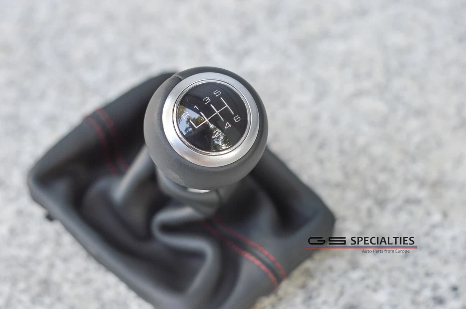 Audi A5 8T botão de câmbio de marchas ORIGINAL VERMELHO bota manual audi A4 B8 - 6 velocidades bastão - Imagem 2 de 4