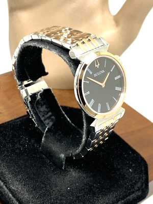Bulova Women\'s Watch 98L265 Quartz Black Dial 30mm Two Tone Stainless Steel Bulova Women main image 3