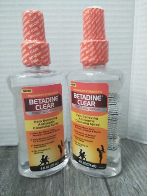 #ad Betadine Clear Max Strength First Aid Spray 6oz EA 2pk bundle $29.95
