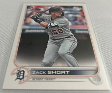 2022 Topps Baseball Series 1 Zack Short Detroit Tigers Rookie card #148
