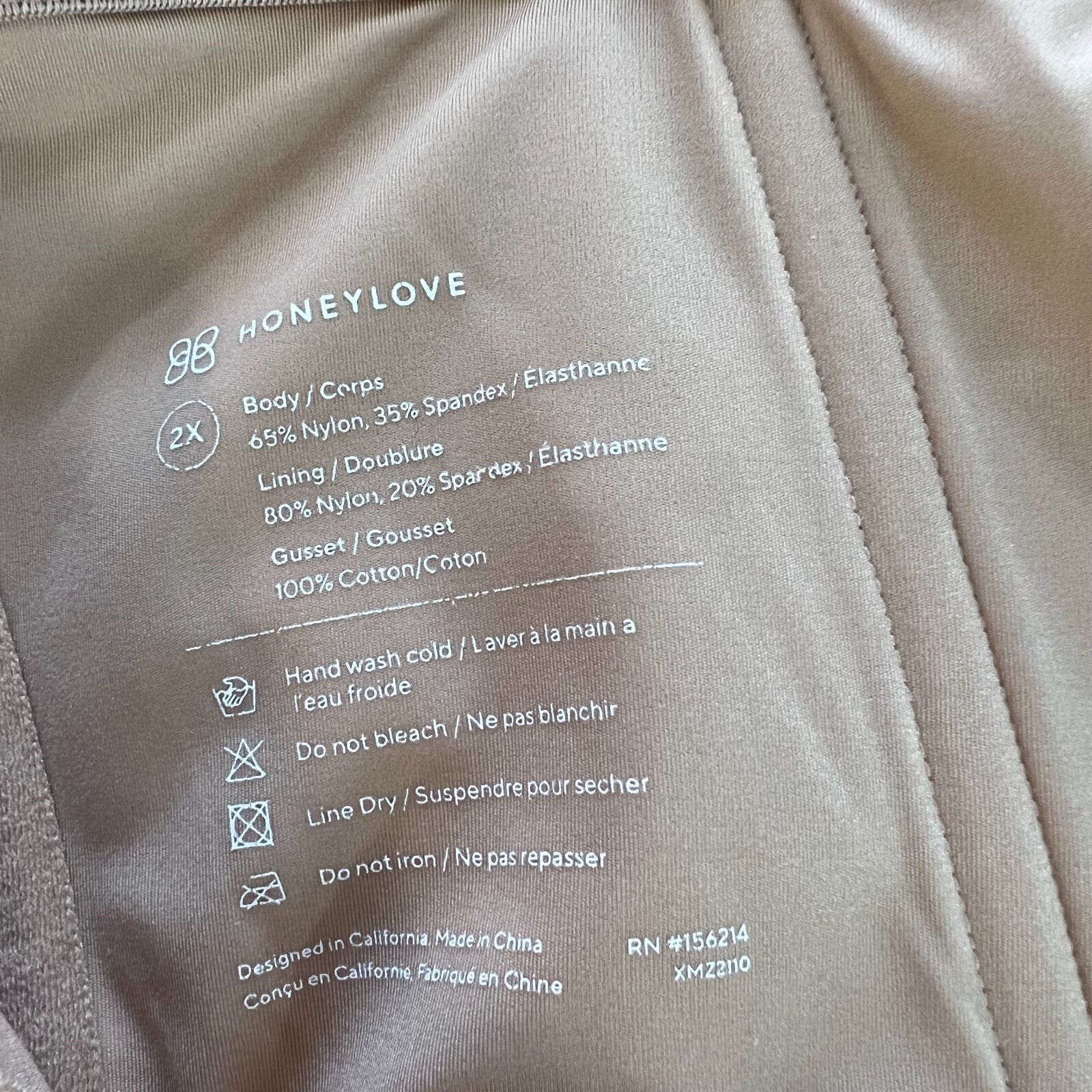 Honeylove Queen Brief Shapewear Sculpt Sand Beige Compression Bottoms Size 2X eBay