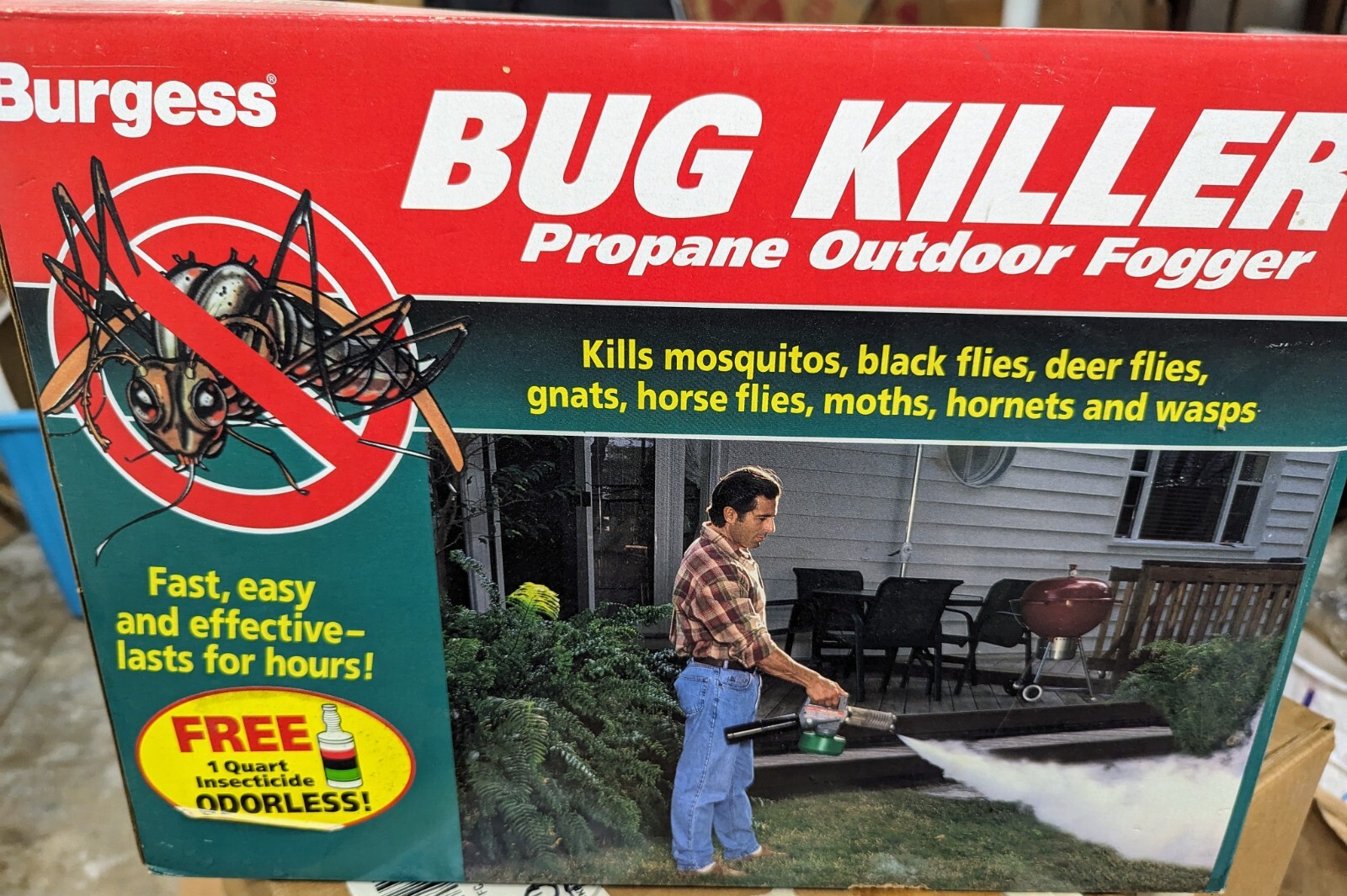 Burgess 1443 Bug Kille FOGGER Outdoor Lightweight Propane INSECT FOGGER