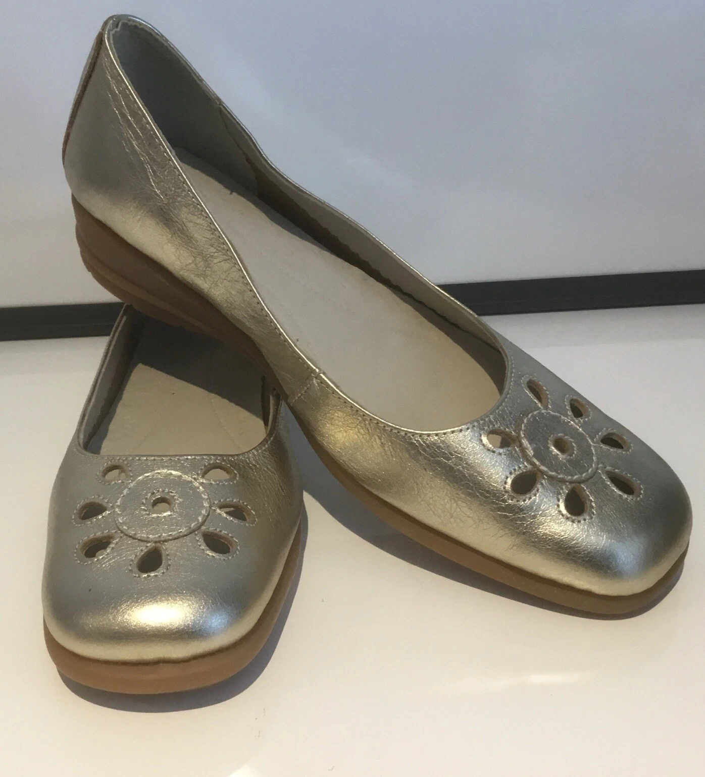 VANS Ballerine Van Dal in pelle dorata taglia 6 5D