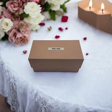 Authenic Miu Miu Small Empty Gift Storage Box Measures 7”x3.75”x3.5”