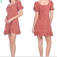 FAITHFULL THE BRAND Agathe Mini red floral  Dress size 2