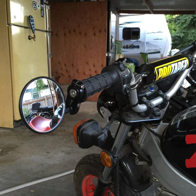 For Ducati Monster 750 900 Custom Cafe Racer Motorcycle Handle Bar End Mirrors - Image 2 of 4