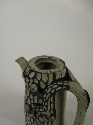 China Yixing Zisha Style Pottery Segment Mud Clay Teapot Handmade Tree Trunk Bug - Picture 12 of 12