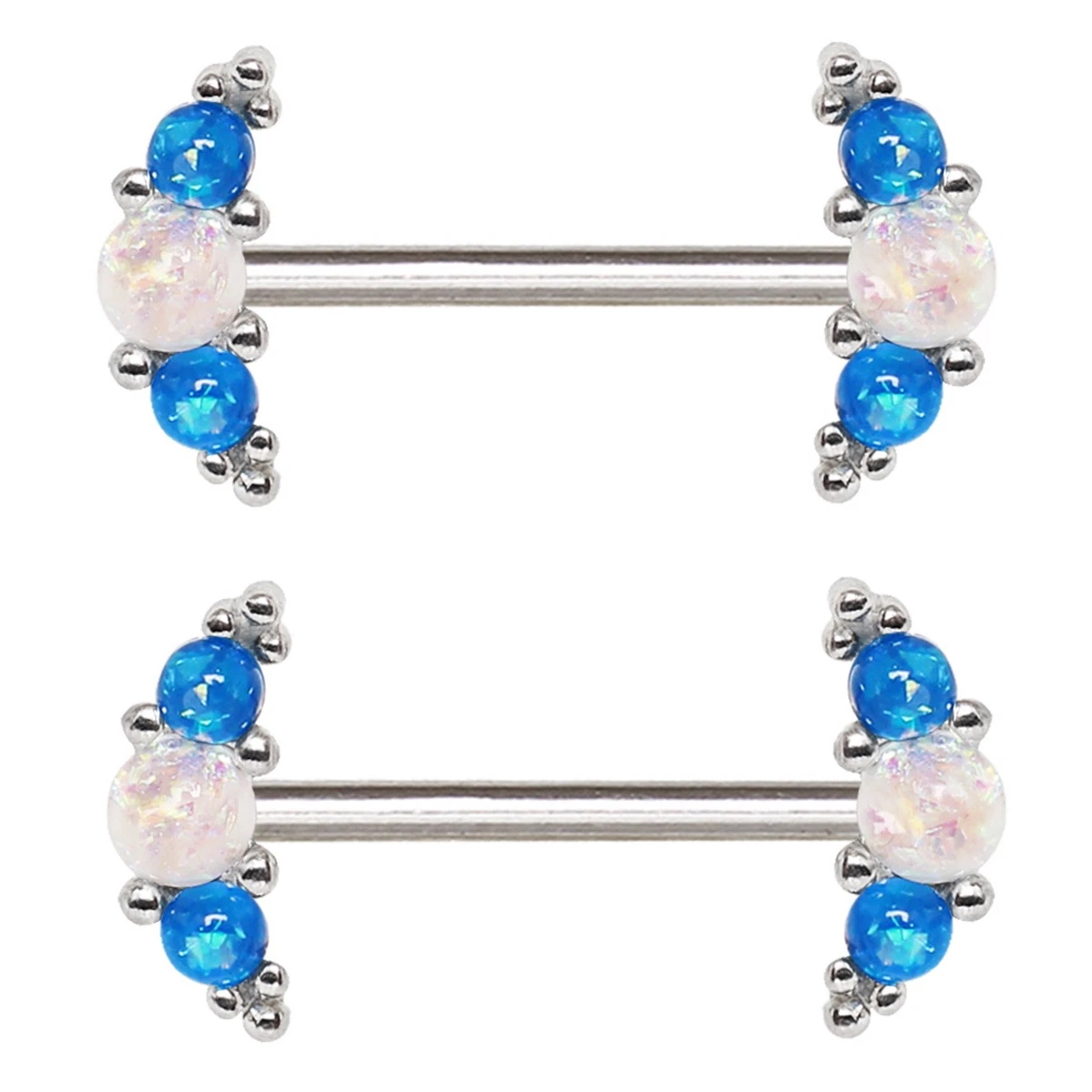 Real opal shop nipple rings
