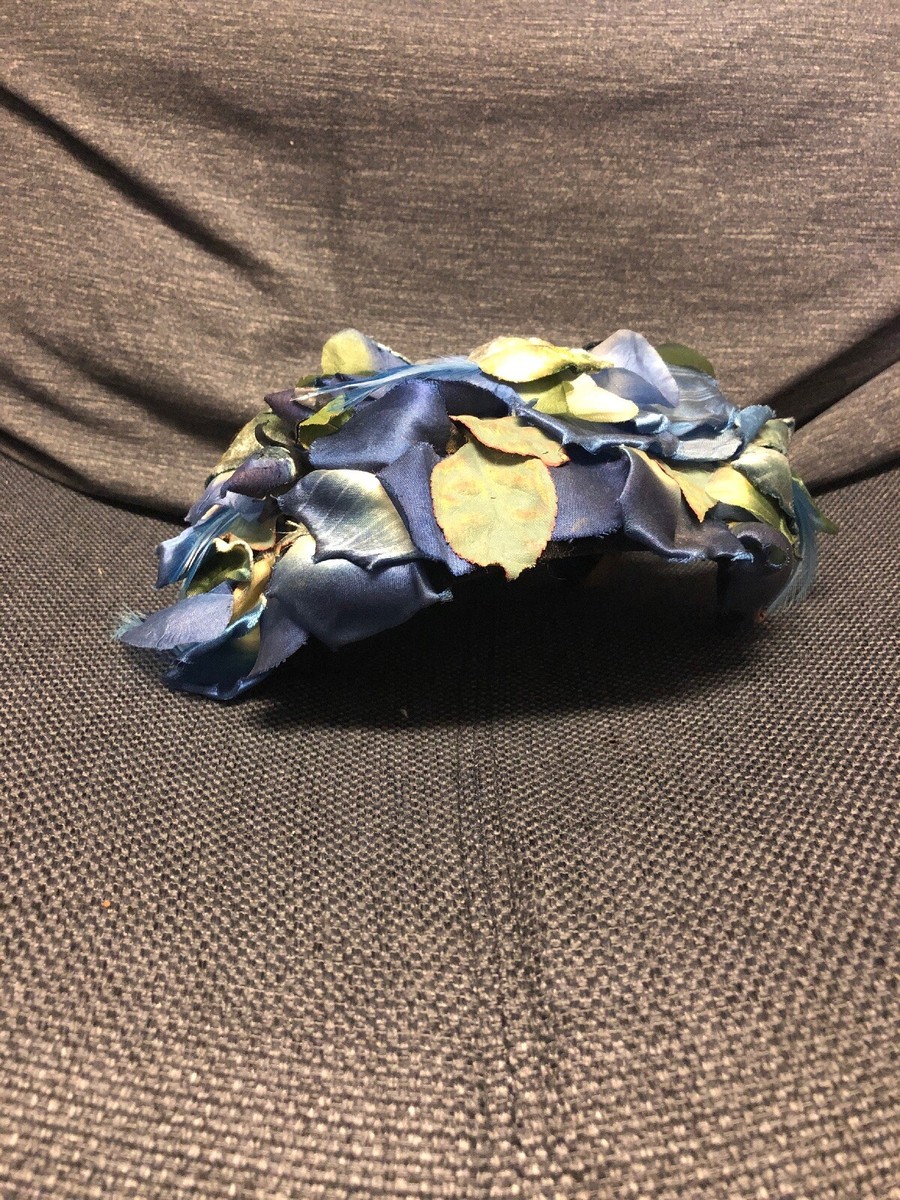 DOWA vintage blue sequin hat beret or pill box Bea Polk Original Women main image 2