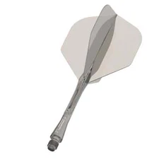 SMOKEY BLACK CLEAR MEDIUM WINMAU FUSION 1 PIECE SHAFT & FLIGHT SYTEM