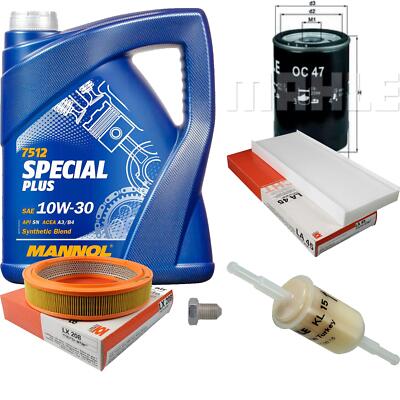 MAHLE Inspektionspaket 5 L MANNOL Special Plus 10W-30 für Audi 80 1.8 S