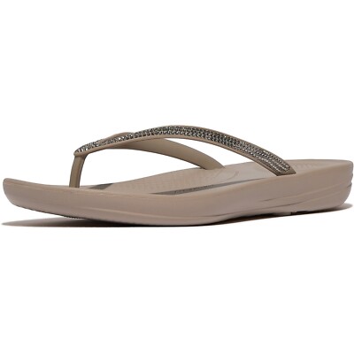 Damen-Zehenstegsandalen FitFlop iQushion ombre Glitzer Urlaub Passform Flops UK4 8