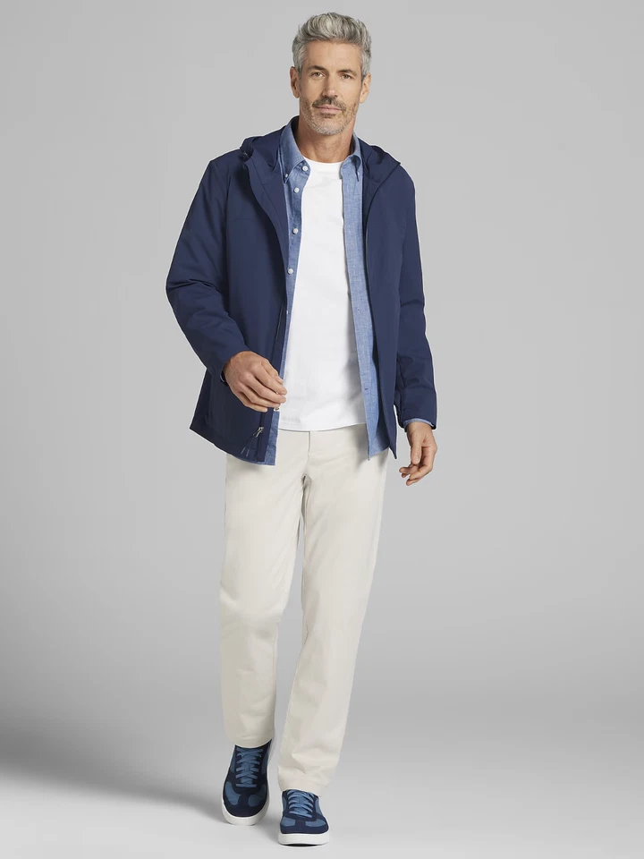 $109 Kenneth Cole Moderno Con Capucha Rendimiento Elástico Cortavientos TOTALMENTE NUEVO XXL Foto 2 de 3