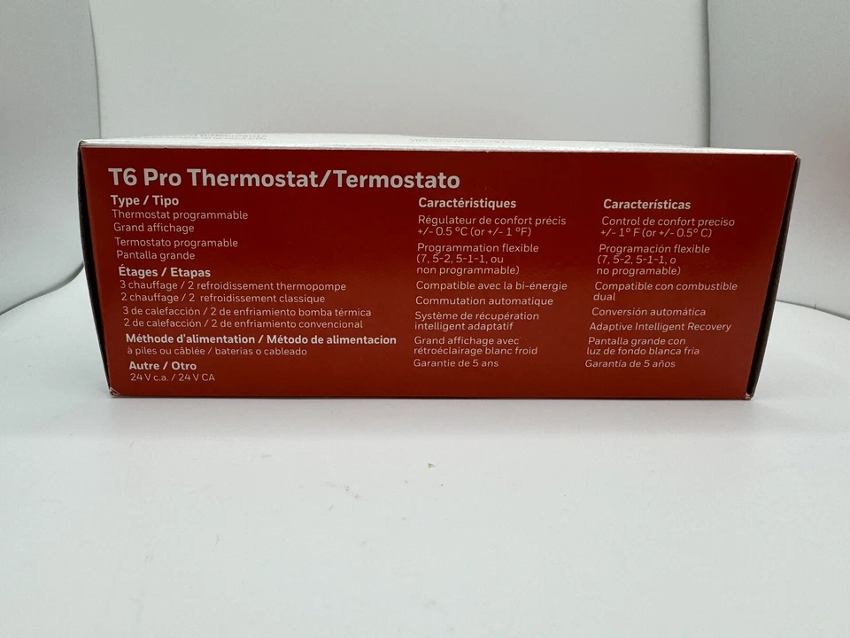 T6 Pro Programmable Thermostat Heat Pump Conventional TH6320U2008 NEW SEALED - Image 3 of 4