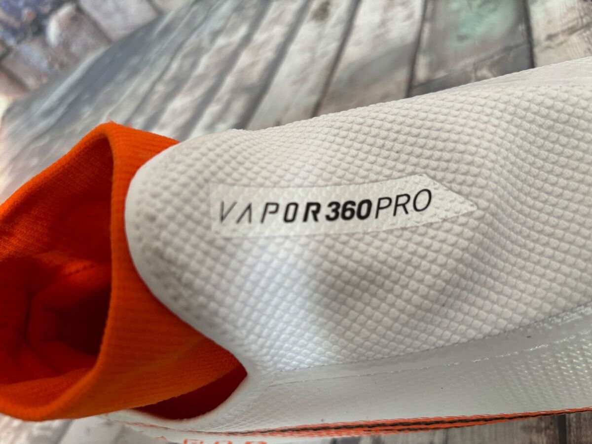 Nike Vapor Edge 360 Pro White Clemson Orange Football Cleats Nike Vapor Edge 360 Pro White Clemson Orange Football Cleats
