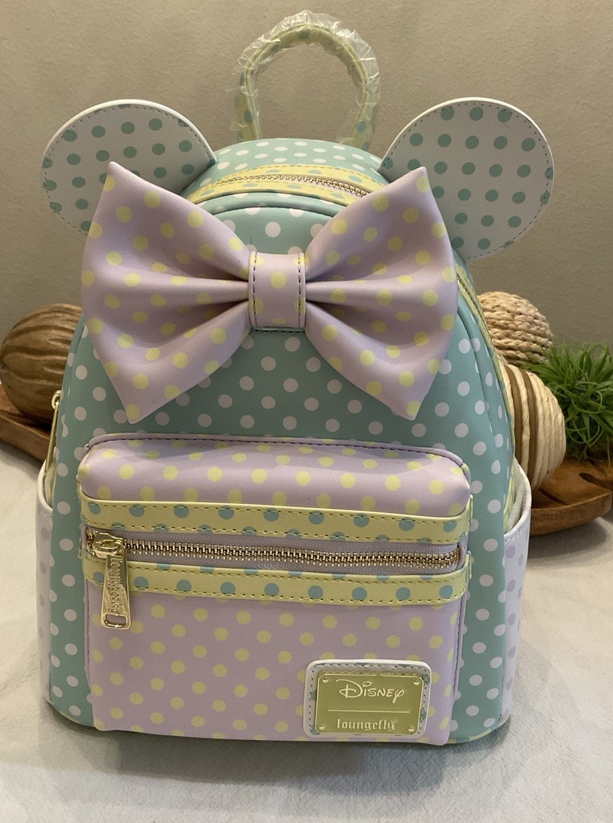 Loungefly Exclusive Disney Minnie Mouse Pastel Polka Dot Mini Backpack — New