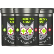 Smokeys Stash Silver vine and catnip blend 3 containers per pack SIlvervine