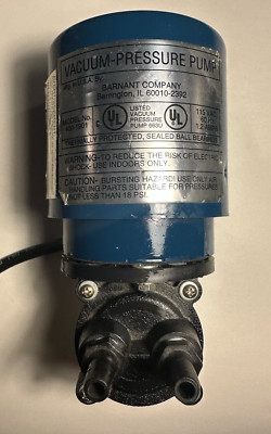 Barnant Company Vacuum-Pressure Pump Model 400-1901 | UL Listed | 115VAC 1.2A