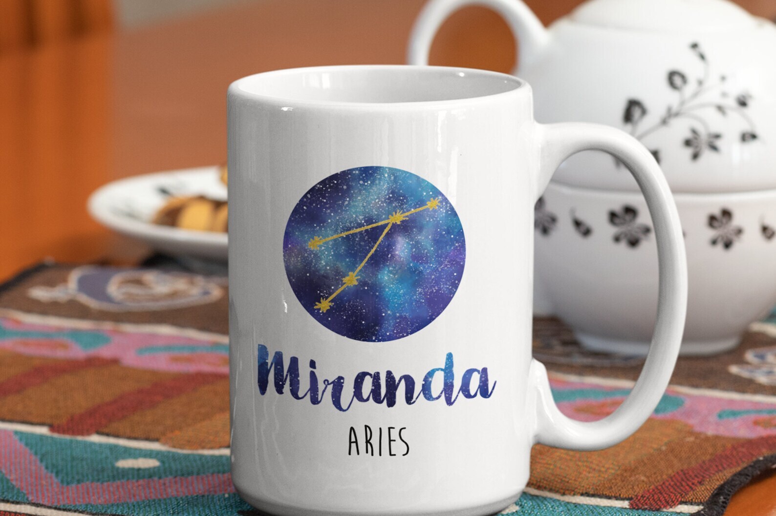 Personalized Aries Mug Personalized Zodiac Mug Zodiac Constellation Aries Mug