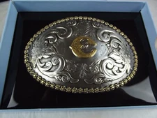 Vintage Nocona Belt Co. The letter " C " Belt Buckle 