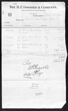 B.F. Goodrich 1901 Long Billhead / Hicks Motor Cycle Chicago*