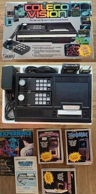 ColecoVision Console in Original Box in EXCELLENT Condition w Zaxxon and More!