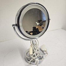 Reckon Led Lighted Makeup Mirror Double Sided Chrome Vanity Iluminated UK Plug
