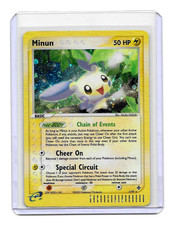 Minun 7/97 Pokemon TCG EX Dragon Holo Card 2003 Rare Slightly Damaged