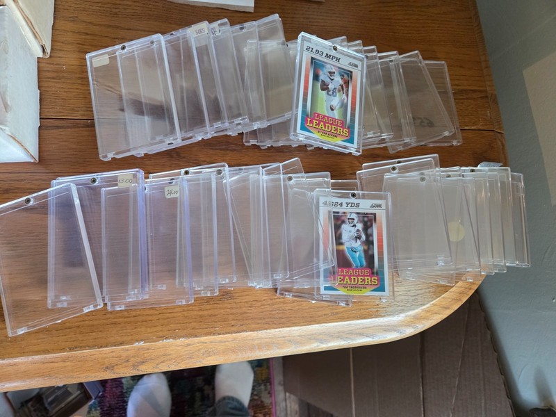 Lot of 42 Sports Trading Collectible Card Holder Acrylic Pre-Owned 4 x 3 x 1/4