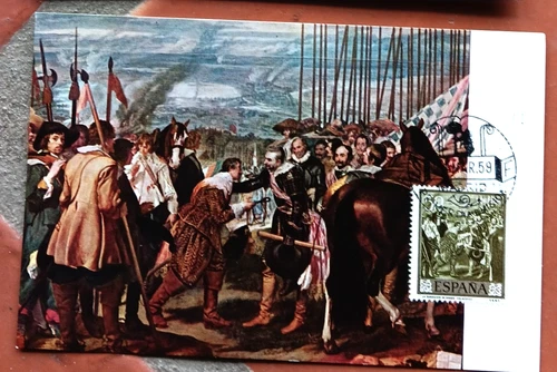 SPAIN VELAZQUEZ - BREDA SURRENDERS 1959  FIRST DAY MAXIMUM CARD UNADDR