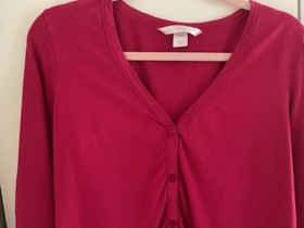 Woman&rsquo;s Victoria Secret Red  Top Red White Long Pants Piece Pajamas Set Sz M