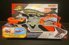 Mattel Jurassic World Rebirth Bite N Blast Mosasaurus Mini Dilophosaurus   