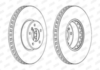 2X Bremsscheibe Coat+ Jurid 563045JC-1 JC Schachtel FüR BMW 5Er E60 Touring E61