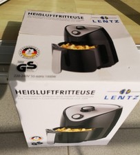 LENTZ Heißluftfritteuse 2 L Airfryer Friteuse schwarz/silber