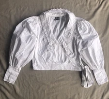 Reclaimed Vintage 6 Wrap Blouse Fairy Romantic Feminine Dainty Cottage Victorian