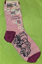 Women's Socks Blue Q NWT A Little Mixed Up Pink Size 5-10