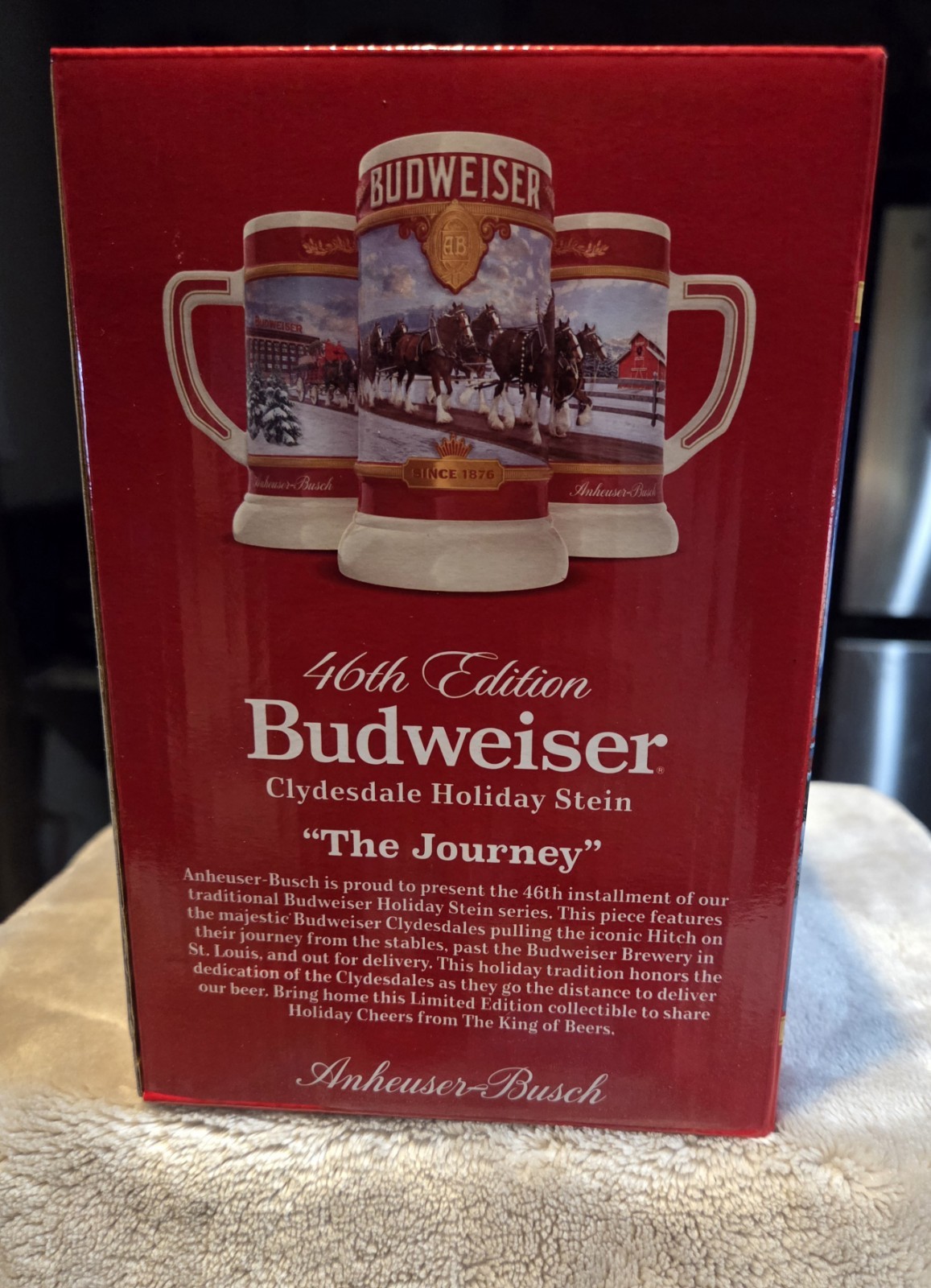NEW 2025 Limited Edition Budweiser  "The Journey" Holiday Stein  46th Edition 