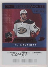 2021 Credentials 2020-21 Debut Ticket Access Red 33/199 Jani Hakanpaa #87 05iv