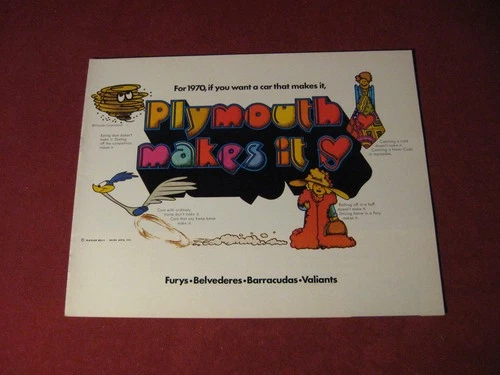 1970 Plymouth Barracuda Road Runner GTX Sales Brochure Booklet Catalog Original