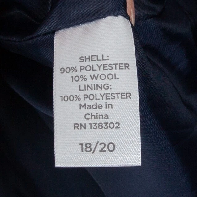 Avenue Womens Wool Blend Button Front Coat Jacket Size 18/20 Blue Winter Layers - Image 4 of 4