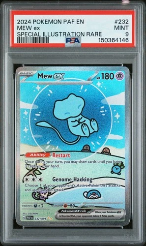 2024 POKEMON PAF EN-PALDEAN FATES SPECIAL ILLUSTRATION RARE #232 MEW EX PSA 9