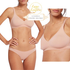 3W Skin Bra By Wolford 75B S Rose Tan Bra With Soft Silicone Lines Without Cups